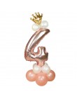 13 sztuk/zestaw różowe złoto balony foliowe w kształcie cyfr wszystkiego najlepszego z okazji urodzin balony Baby Shower dla dzi