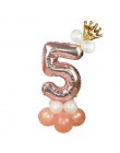 13 sztuk/zestaw różowe złoto balony foliowe w kształcie cyfr wszystkiego najlepszego z okazji urodzin balony Baby Shower dla dzi