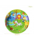 WEIGAO Jungle Party baner urodzinowy Garland liczba zwierząt cyfrowe balony pierwszy Baby Boy dekoracja urodzinowa dla dzieci