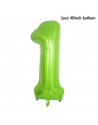 WEIGAO Jungle Party baner urodzinowy Garland liczba zwierząt cyfrowe balony pierwszy Baby Boy dekoracja urodzinowa dla dzieci