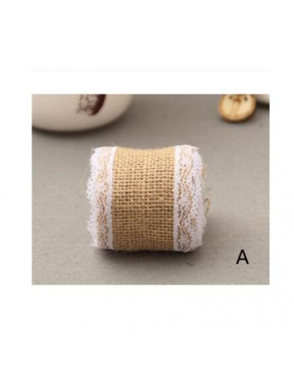 2 metry/szt. Szerokość 5cm juta juta rolki wstążka jutowa z koronką wiejskie dekoracje ślubne w stylu vintage Ornament juta Wedd