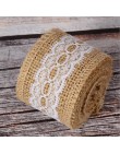 2 metry/szt. Szerokość 5cm juta juta rolki wstążka jutowa z koronką wiejskie dekoracje ślubne w stylu vintage Ornament juta Wedd