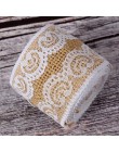 2 metry/szt. Szerokość 5cm juta juta rolki wstążka jutowa z koronką wiejskie dekoracje ślubne w stylu vintage Ornament juta Wedd