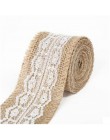 2 metry/szt. Szerokość 5cm juta juta rolki wstążka jutowa z koronką wiejskie dekoracje ślubne w stylu vintage Ornament juta Wedd