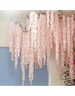100CM sztuczny kwiat wiśni winorośli jedwabne kwiaty Sakura na wesele wystrój sufitu fałszywy garland arch bluszcz diy party dec