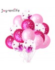 10 sztuk różowy 1 balonik urodzinowy jeden 1 rok stara pierwsza dekoracja na przyjęcie z okazji urodzin lateksowe balony Globos 