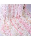 100CM sztuczny kwiat wiśni winorośli jedwabne kwiaty Sakura na wesele wystrój sufitu fałszywy garland arch bluszcz diy party dec