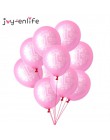10 sztuk różowy 1 balonik urodzinowy jeden 1 rok stara pierwsza dekoracja na przyjęcie z okazji urodzin lateksowe balony Globos 
