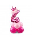 QIFU 17 sztuk numer balony powietrzne balony urodzinowe dekoracje na imprezę urodzinową dzieci balony foliowe figurki balony Bab