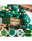 Zielona palma liść balony zielone balony tropikalne hawaje strona balony impreza w stylu Safari Balon dżungla motyw zwierząt bal