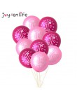 10 sztuk różowy 1 balonik urodzinowy jeden 1 rok stara pierwsza dekoracja na przyjęcie z okazji urodzin lateksowe balony Globos 