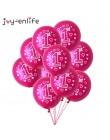 10 sztuk różowy 1 balonik urodzinowy jeden 1 rok stara pierwsza dekoracja na przyjęcie z okazji urodzin lateksowe balony Globos 