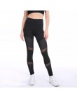 CHRLEISURE wypracować różowe legginsy kobiet wiosna kostki Softe legginsy z siatką szwy Hollow Slim Push Up Lady Legging