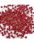 50 sztuk Mini perła plastikowe pręciki sztuczne kwiaty owocowe pręciki wiśnia na ślub boże narodzenie DIY pudełko wieńce dekorac