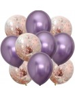 10 sztuk balony w kolorze różowego złota konfetti zestaw Chrome balon urodziny deco dekoracja na przyjęcie ślubne rocznica ślubu