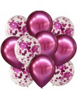 10 sztuk balony w kolorze różowego złota konfetti zestaw Chrome balon urodziny deco dekoracja na przyjęcie ślubne rocznica ślubu