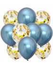 10 sztuk balony w kolorze różowego złota konfetti zestaw Chrome balon urodziny deco dekoracja na przyjęcie ślubne rocznica ślubu