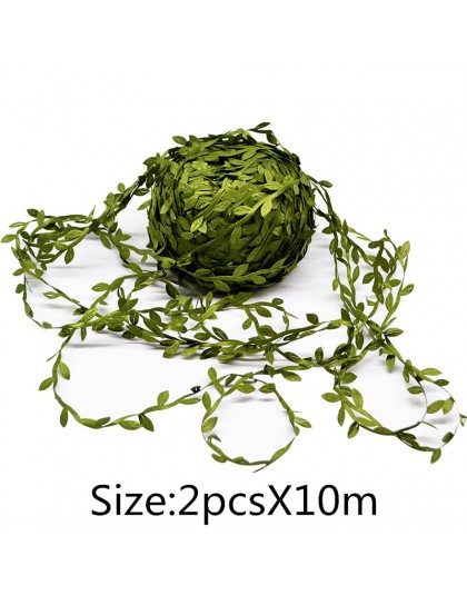 20 Meter Silk Nature zielony sztuczny liść liściasta winorośl dekoracje ślubne liście Scrapbooking, rzemiosło wianek sztuczne kw