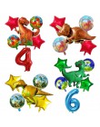 6 sztuk duża 4D chodzenia dinozaurów z balonów foliowych chłopcy balony ze zwierzętami dzieci dinozaur dekoracja urodzinowa balo