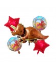 6 sztuk duża 4D chodzenia dinozaurów z balonów foliowych chłopcy balony ze zwierzętami dzieci dinozaur dekoracja urodzinowa balo