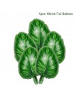 Zielona palma liść balony zielone balony tropikalne hawaje strona balony impreza w stylu Safari Balon dżungla motyw zwierząt bal
