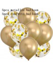 10 sztuk balony w kolorze różowego złota konfetti zestaw Chrome balon urodziny deco dekoracja na przyjęcie ślubne rocznica ślubu