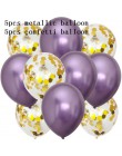 10 sztuk balony w kolorze różowego złota konfetti zestaw Chrome balon urodziny deco dekoracja na przyjęcie ślubne rocznica ślubu