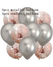 10 sztuk balony w kolorze różowego złota konfetti zestaw Chrome balon urodziny deco dekoracja na przyjęcie ślubne rocznica ślubu