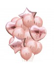 Różowe złote imprezowe dekoracje balon foliowy z sercem balon w kształcie cyfry konfetti balon z helem ślub urodziny wystrój Bab