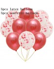 10 sztuk balony w kolorze różowego złota konfetti zestaw Chrome balon urodziny deco dekoracja na przyjęcie ślubne rocznica ślubu