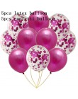 10 sztuk balony w kolorze różowego złota konfetti zestaw Chrome balon urodziny deco dekoracja na przyjęcie ślubne rocznica ślubu