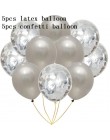 10 sztuk balony w kolorze różowego złota konfetti zestaw Chrome balon urodziny deco dekoracja na przyjęcie ślubne rocznica ślubu