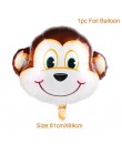 Zielona palma liść balony Safari dżungla impreza dziecko dziewczyna chłopiec dekoracja na przyjęcie z okazji urodzin dzieci trop