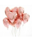 Różowe złote imprezowe dekoracje balon foliowy z sercem balon w kształcie cyfry konfetti balon z helem ślub urodziny wystrój Bab
