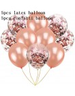 10 sztuk balony w kolorze różowego złota konfetti zestaw Chrome balon urodziny deco dekoracja na przyjęcie ślubne rocznica ślubu