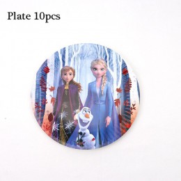 Księżniczka Frozen 2 zaopatrzenie firm mrożone imprezowe papierowe talerze słomiane kubki dziewczyny mrożone 2 Elsa Anna dekorac