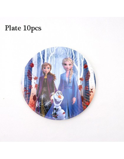 Księżniczka Frozen 2 zaopatrzenie firm mrożone imprezowe papierowe talerze słomiane kubki dziewczyny mrożone 2 Elsa Anna dekorac