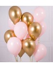 18 sztuk 10/12 calowy biały i złoty balon metaliczny opłatek imprezowe balony dekoracje akcesoria na wesele, urodziny, imprezę