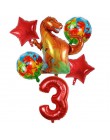 6 sztuk duża 4D chodzenia dinozaurów z balonów foliowych chłopcy balony ze zwierzętami dzieci dinozaur dekoracja urodzinowa balo