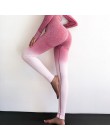 NORMOV damskie Fitness bezszwowe legginsy wysokiej talii Hollow legginsy fitness sportowe legginsy boczne paski Jeggings