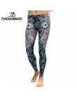 NADANBAO New Arrival legginsy kobiety czaszka głowy 3D drukowane kamuflaż Legging trening legginsy Slim elastyczne spodnie Plus 