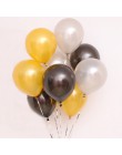 18 sztuk 10/12 calowy biały i złoty balon metaliczny opłatek imprezowe balony dekoracje akcesoria na wesele, urodziny, imprezę