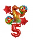 6 sztuk duża 4D chodzenia dinozaurów z balonów foliowych chłopcy balony ze zwierzętami dzieci dinozaur dekoracja urodzinowa balo