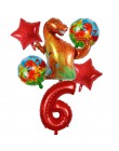 6 sztuk duża 4D chodzenia dinozaurów z balonów foliowych chłopcy balony ze zwierzętami dzieci dinozaur dekoracja urodzinowa balo