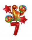 6 sztuk duża 4D chodzenia dinozaurów z balonów foliowych chłopcy balony ze zwierzętami dzieci dinozaur dekoracja urodzinowa balo