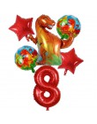 6 sztuk duża 4D chodzenia dinozaurów z balonów foliowych chłopcy balony ze zwierzętami dzieci dinozaur dekoracja urodzinowa balo