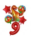 6 sztuk duża 4D chodzenia dinozaurów z balonów foliowych chłopcy balony ze zwierzętami dzieci dinozaur dekoracja urodzinowa balo