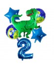 6 sztuk duża 4D chodzenia dinozaurów z balonów foliowych chłopcy balony ze zwierzętami dzieci dinozaur dekoracja urodzinowa balo