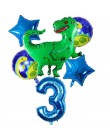 6 sztuk duża 4D chodzenia dinozaurów z balonów foliowych chłopcy balony ze zwierzętami dzieci dinozaur dekoracja urodzinowa balo