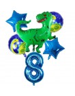 6 sztuk duża 4D chodzenia dinozaurów z balonów foliowych chłopcy balony ze zwierzętami dzieci dinozaur dekoracja urodzinowa balo